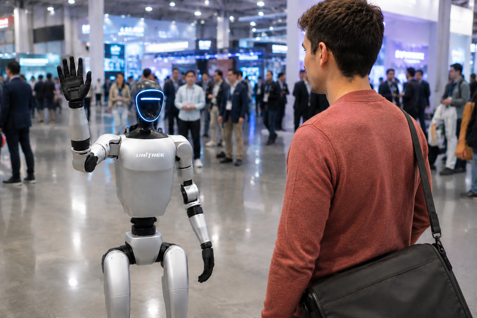 Welcome Recognition — robot greeting attendees